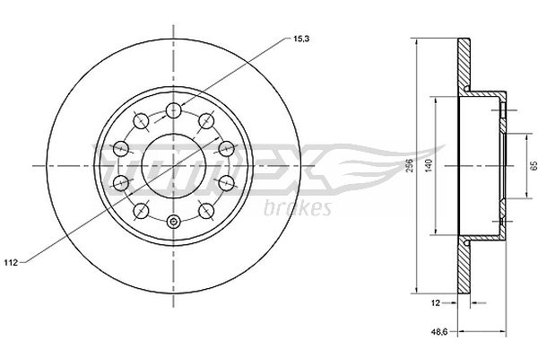 Brzdový kotúč TOMEX Brakes